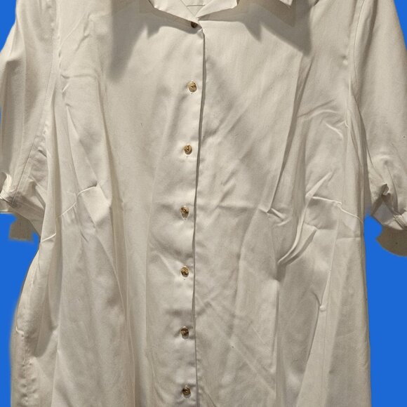 Set of 4 short sleeve Lands' End cotton button down blouses size 4X - Picture 10 of 12